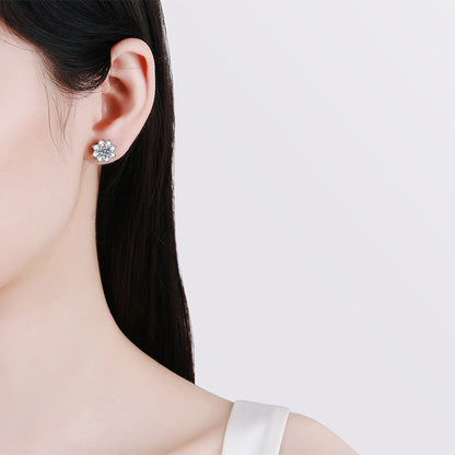 [Favorite]RADIANT SUNFLOWER MOISSANITE STUD EARRINGS