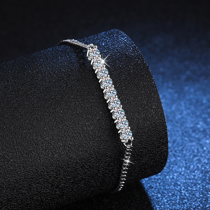 [Favorite]SMILING CURVE MOISSANITE BRACELET