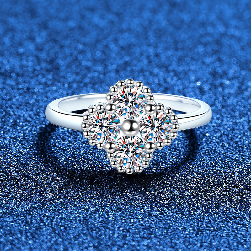 [Favorite]ELEGANT FOUR-LEAF CLOVER MOISSANITE RING