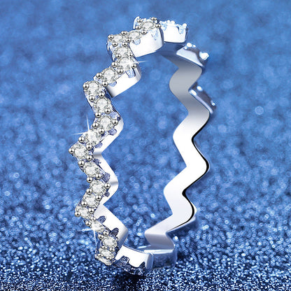 [Favorite]CHIC WAVY MOISSANITE ETERNITY RING