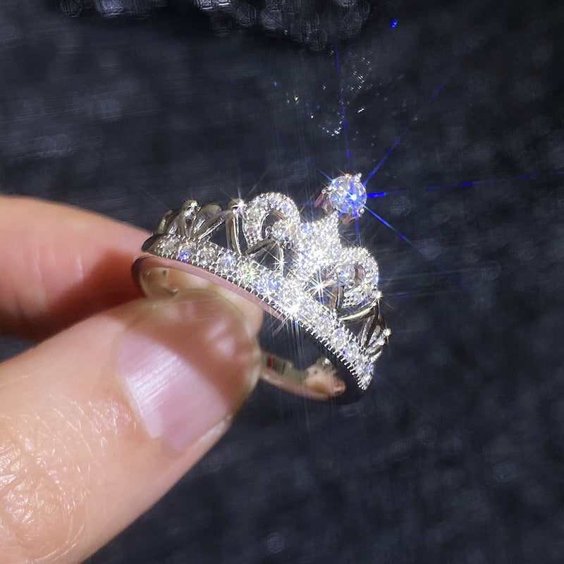 [Favorite]DREAMY CROWN MOISSANITE RING - 1.2CT ELEGANT PRINCESS STYLE