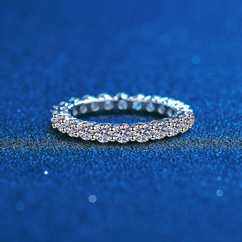 [Favorite]LUXURIOUS 2.2 CARAT FULL ETERNITY MOISSANITE RING