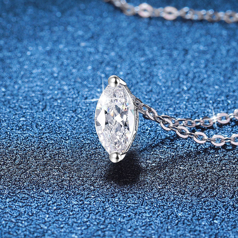 [Favorite]SOPHISTICATED MARQUISE-CUT MOISSANITE PENDANT NECKLACE