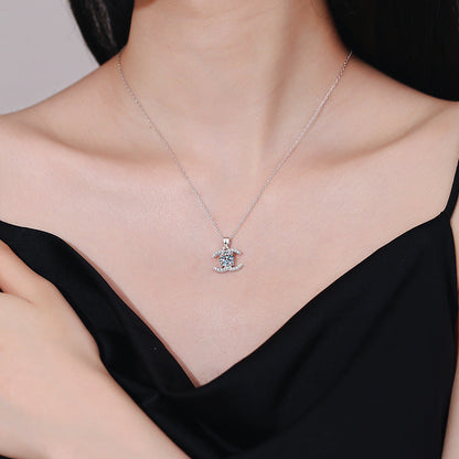 [Favorite]CLASSIC INTERLOCKING MOISSANITE PENDANT NECKLACE