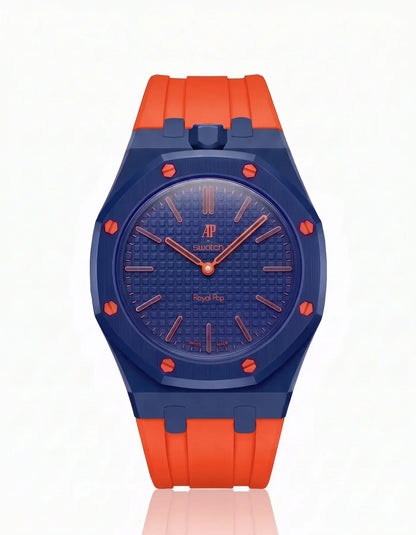矽膠錶帶與錶殼 Royal Pop Orenji Hachi（自訂顏色）