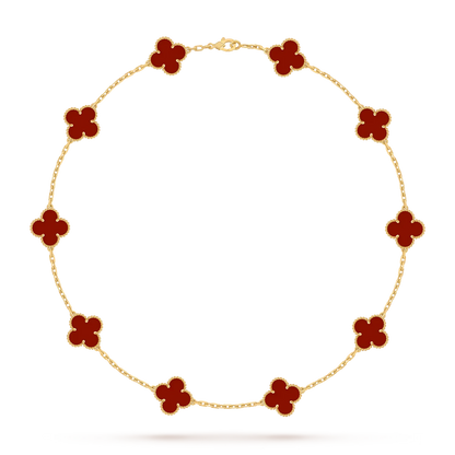 [Favorite]CLASSIC LUCKY 10-MOTIF CLOVER NECKLACE GOLD COLLECTION