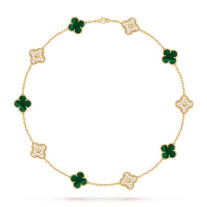 [Favorite]CLASSIC LUCKY 10-MOTIF CLOVER NECKLACE GOLD COLLECTION