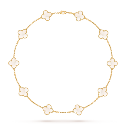 [Favorite]CLASSIC LUCKY 10-MOTIF CLOVER NECKLACE GOLD COLLECTION