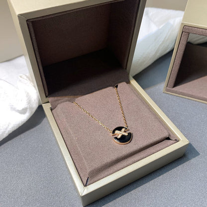[Favorite]JEUX DE ROSE GOLD DIAMOND NECKLACE