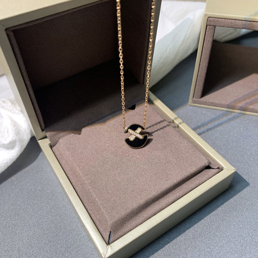 [Favorite]JEUX DE ROSE GOLD DIAMOND NECKLACE