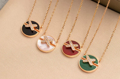 [Favorite]JEUX DE ROSE GOLD DIAMOND NECKLACE