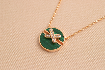[Favorite]JEUX DE ROSE GOLD DIAMOND NECKLACE