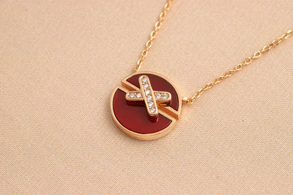 [Favorite]JEUX DE ROSE GOLD DIAMOND NECKLACE