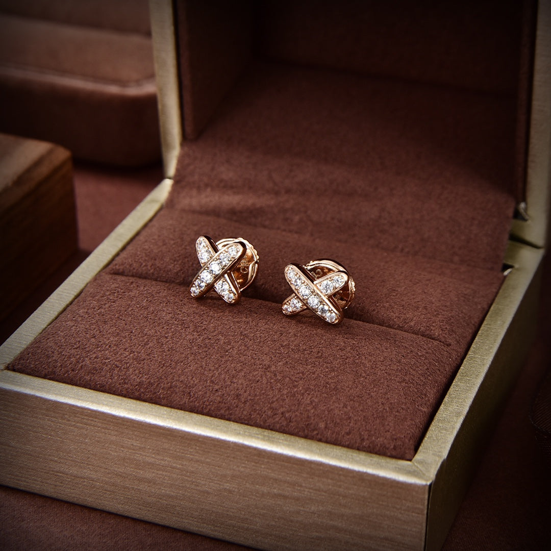 [Favorite]GOLDBESETZTE DIAMANT-OHRRINGE