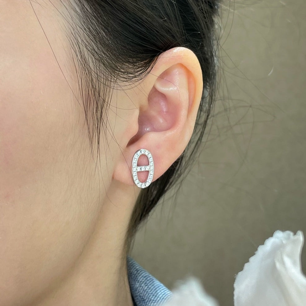 [Favorit] HM VOLLSTÄNDIGE DIAMANT SCHWEINE NASE OHRRINGE