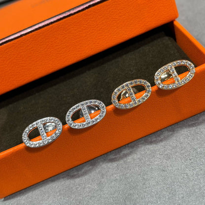[Favorit] HM VOLLSTÄNDIGE DIAMANT SCHWEINE NASE OHRRINGE