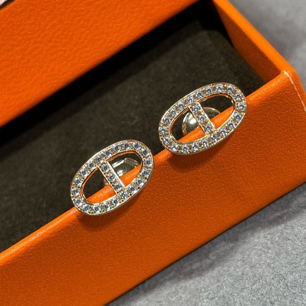 [Favorit] HM VOLLSTÄNDIGE DIAMANT SCHWEINE NASE OHRRINGE
