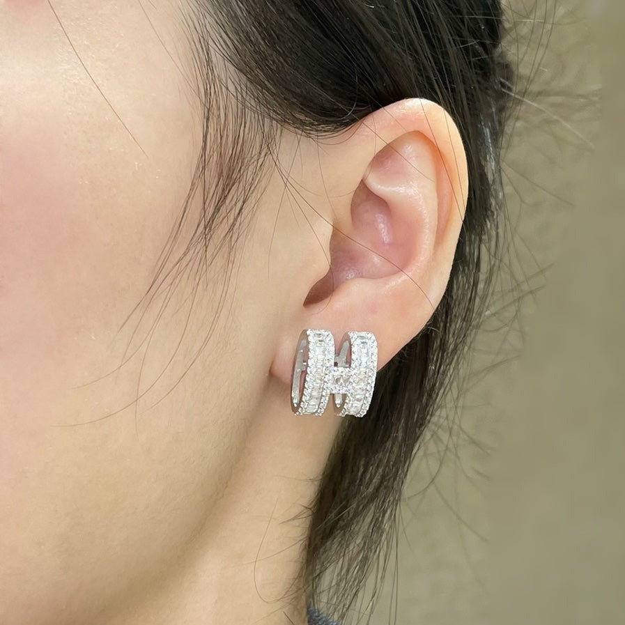 [Lieblingsartikel]H-OHRSTECKER MIT SILBERDIAMANTEN