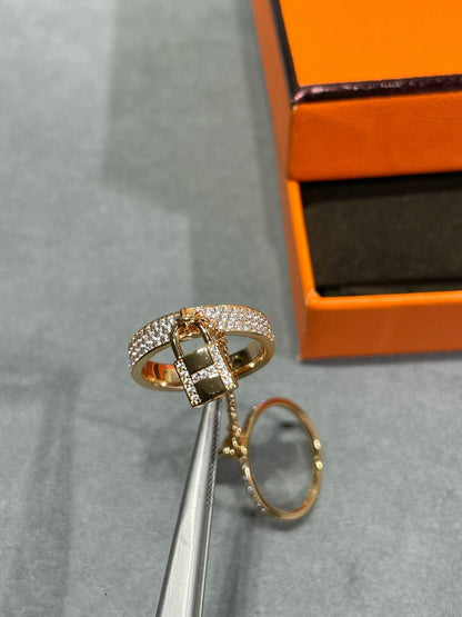 [Favorite]HM KELLY CLOCHETTE DOUBLE RING IN  WITH DIAMONDS