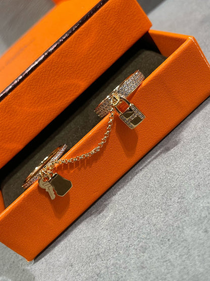 [Favorite]HM KELLY CLOCHETTE DOUBLE RING IN  WITH DIAMONDS