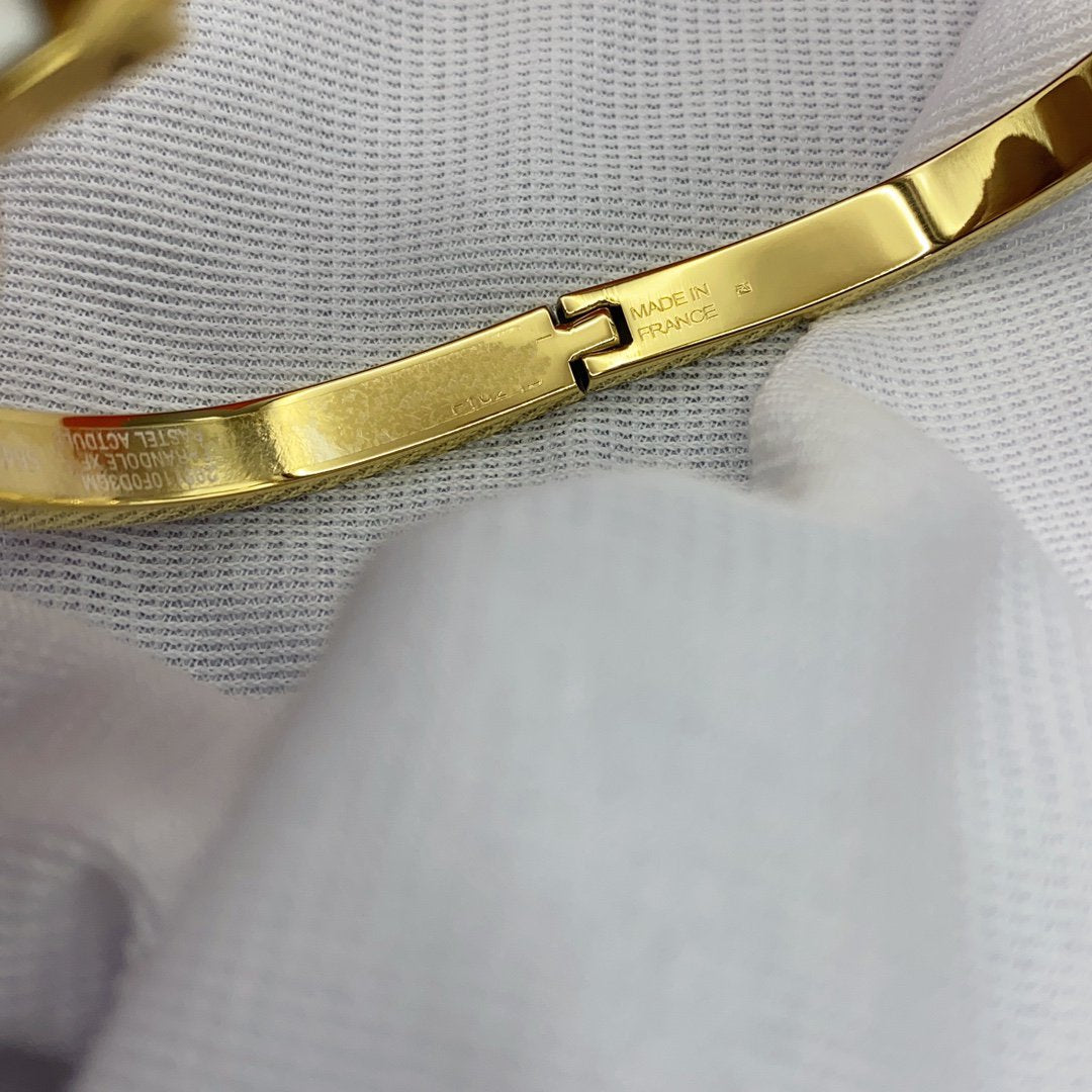 [Favorit]KLASSISCHES HM CLIC WEISSES 8MM EMAILLE ARMBAND