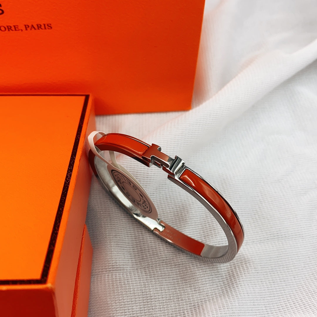 [Favorite]KLASSISCHES HM KLICK ROT 8MM EMAILLE ARMBAND