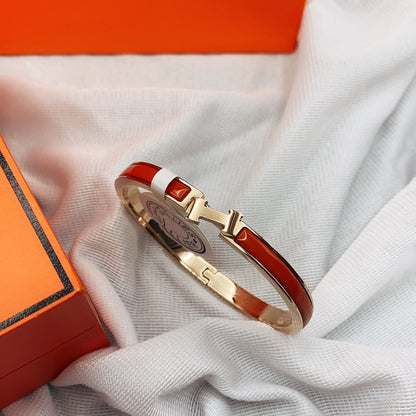 [Favorite]KLASSISCHES HM KLICK ROT 8MM EMAILLE ARMBAND