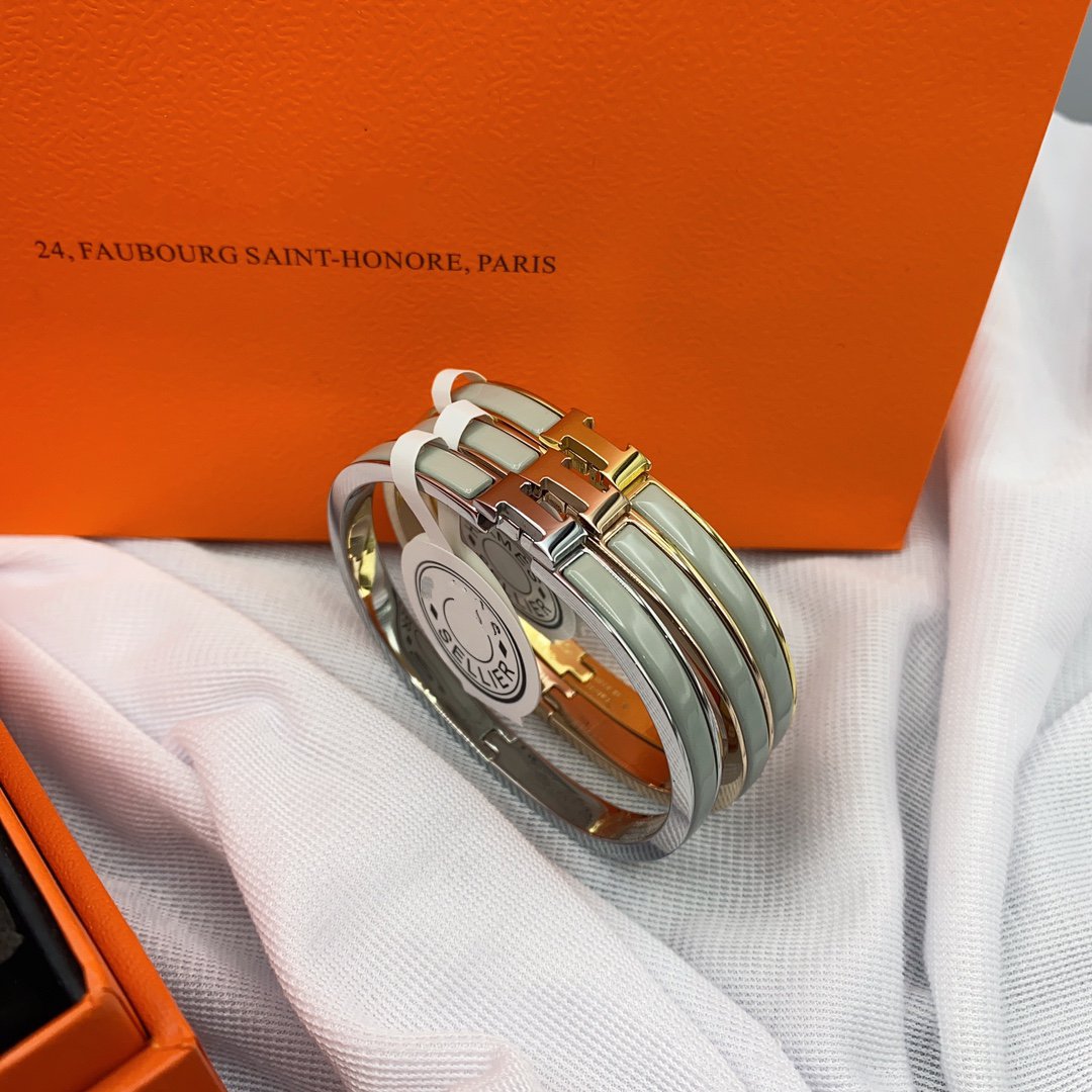 [Favorit]KLASSISCHES HM KLICK GRÜNES 8MM EMAILLE-ARMBAND