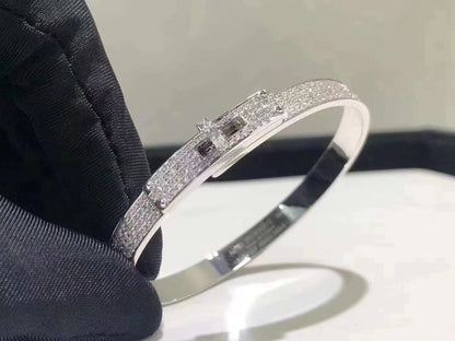 [Favorite]HM KELLY BRACELET IN SILVER AND FULL PAVE DIAMOND