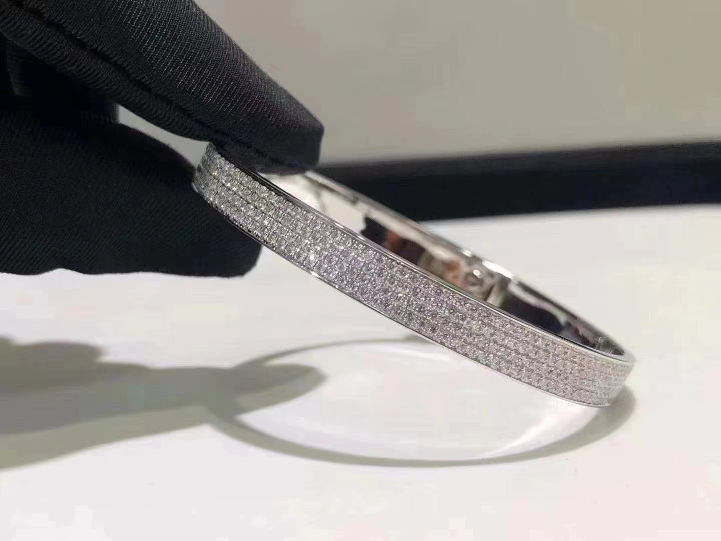 [Favorite]HM KELLY BRACELET IN SILVER AND FULL PAVE DIAMOND