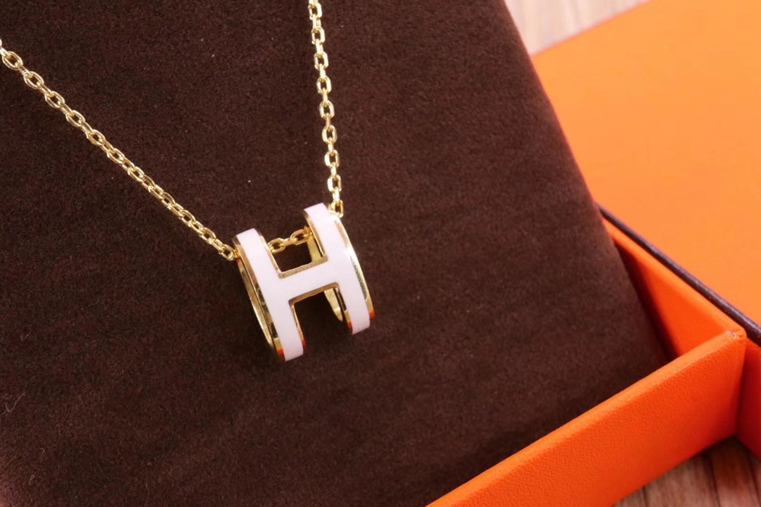 [Favorite]HM CLIC YELLOW ENAMEL GOLD NECKLACE