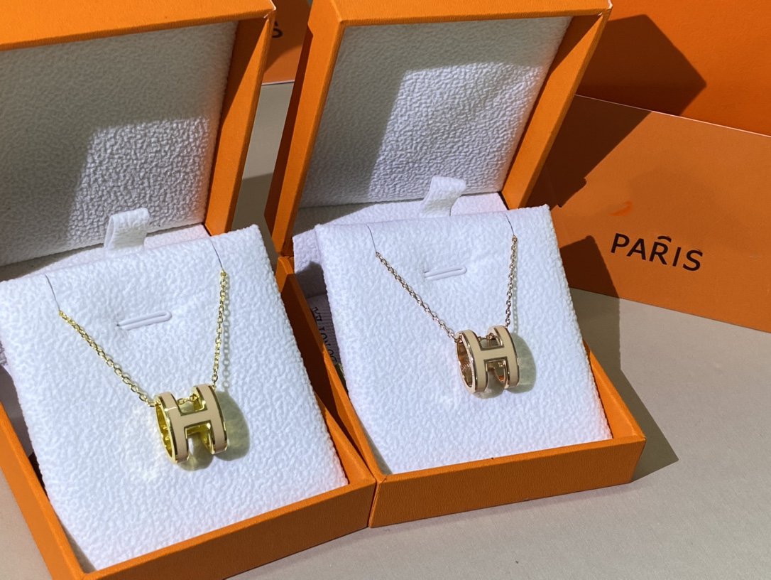 [Favorite]HM CLIC YELLOW ENAMEL GOLD NECKLACE