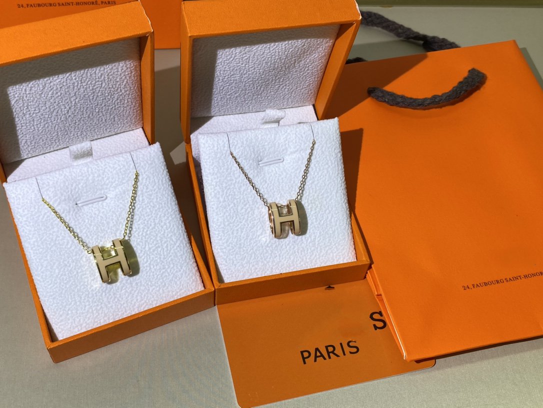 [Favorite]HM CLIC YELLOW ENAMEL GOLD NECKLACE