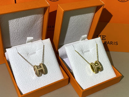 [Favorite]HM CLIC YELLOW ENAMEL GOLD NECKLACE