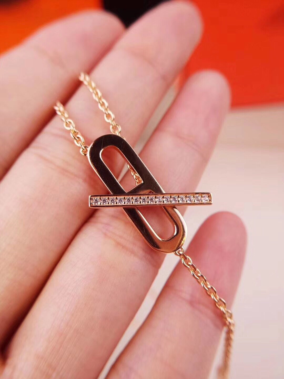 [Favorite]HM NECKLACE PLATINUM ROSE GOLD DIAMOND