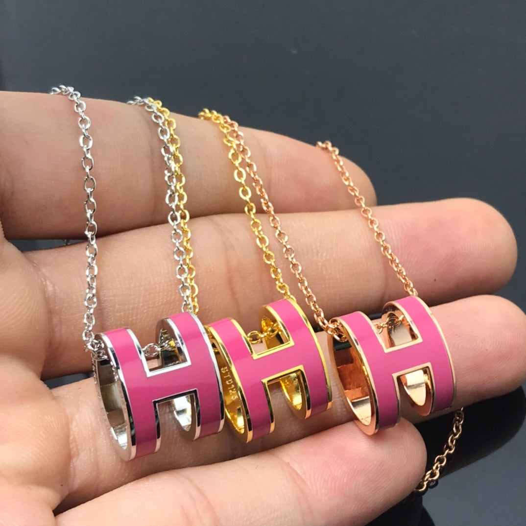 [Lieblings-]H HALSKETTE ROSA