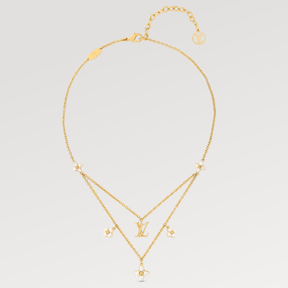 [Favorite]FLOWERGRAM GOLD MOP DOUBLE ROW NECKLACE
