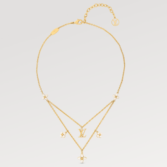 [Favorite]FLOWERGRAM GOLD MOP DOUBLE ROW NECKLACE