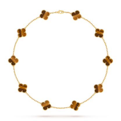 [Favorite]CLASSIC LUCKY 10-MOTIF CLOVER NECKLACE GOLD COLLECTION
