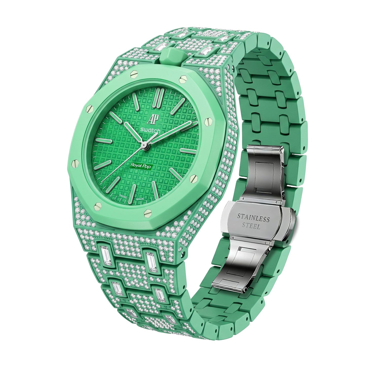 [Favorite]Royal Oak Pop Exclusive Bioceramic Case & Bioceramic Strap Full Diamond