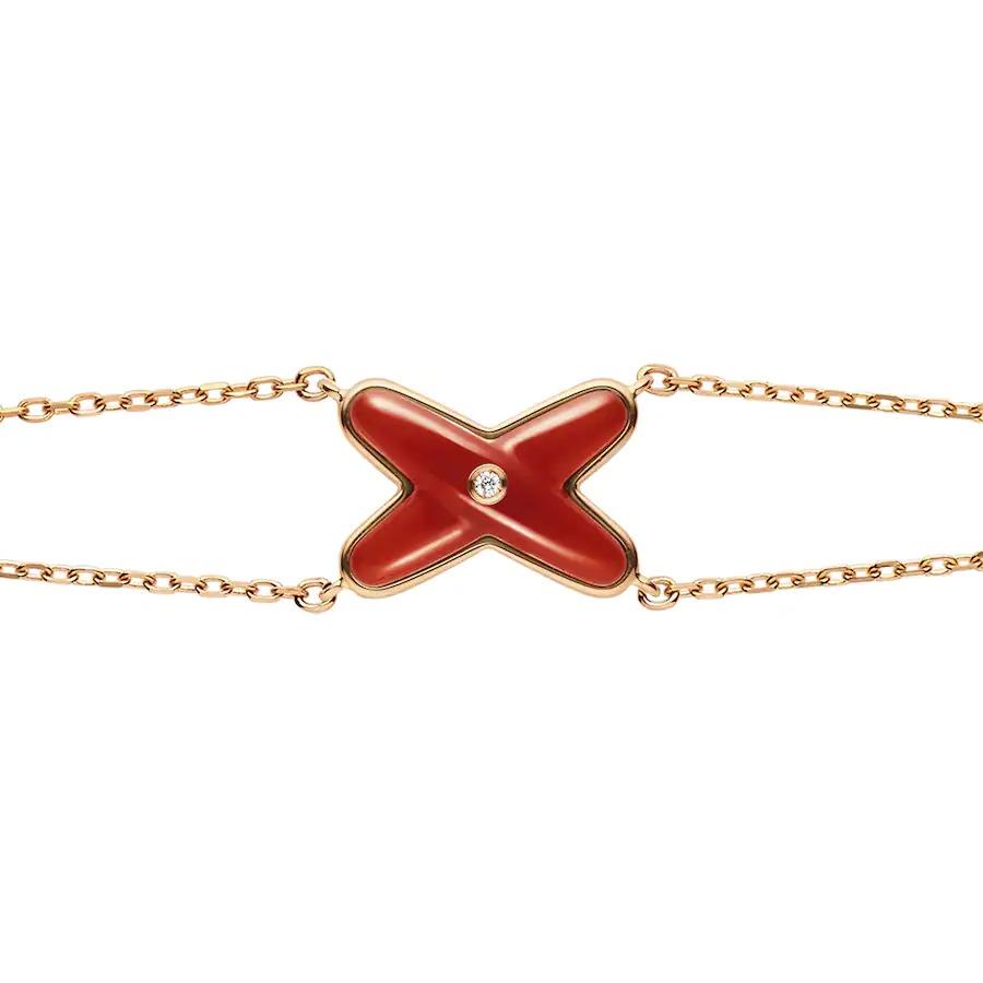 [Favorite]JEUX ARMBAND CARNELIAN ROSE GOLD 1 DIAMANT