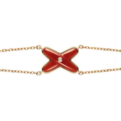 [Favorite]JEUX ARMBAND CARNELIAN ROSE GOLD 1 DIAMANT