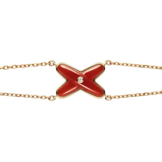 [Favorite]JEUX BRACELET CARNELIAN ROSE GOLD 1 DIAMOND