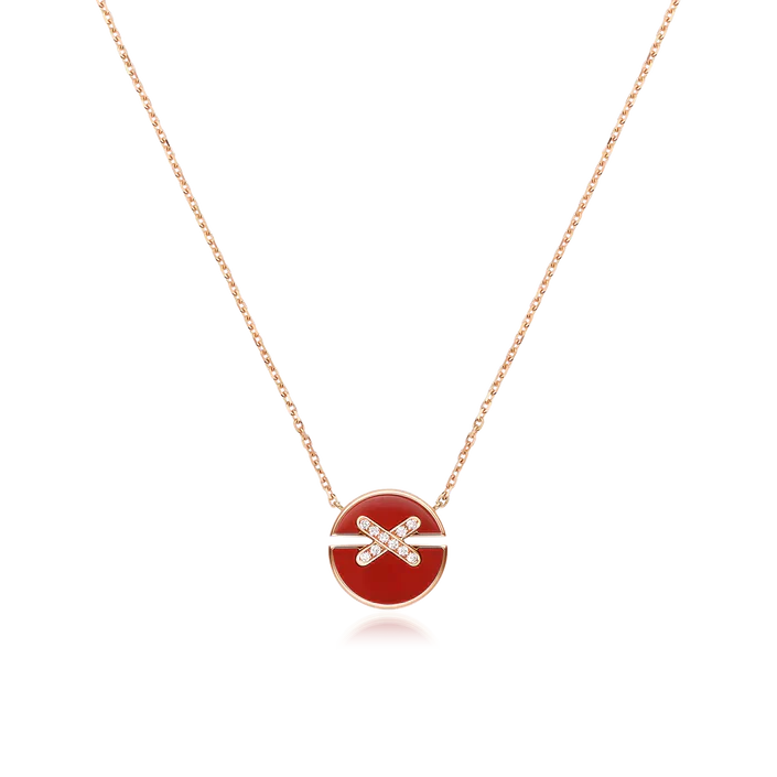 [Favorite]JEUX DE ROSE GOLD DIAMOND NECKLACE