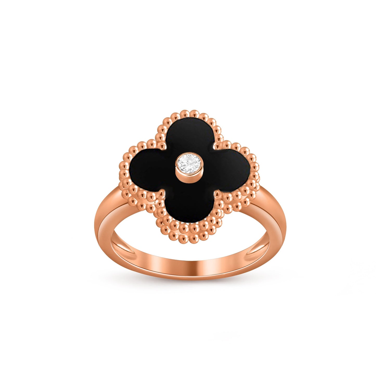 [Liebling]GLÜCKSKLEE DIAMANT-AKZENT ROSÉGOLD-RING KOLLEKTION