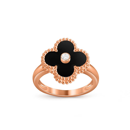 [Liebling]GLÜCKSKLEE DIAMANT-AKZENT ROSÉGOLD-RING KOLLEKTION