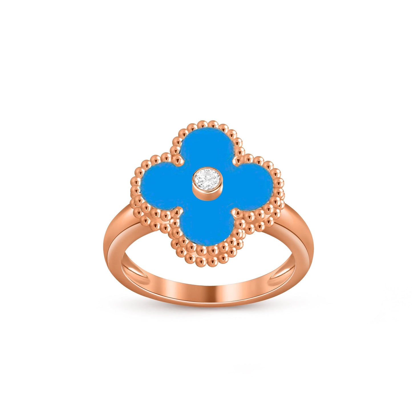 [Liebling]GLÜCKSKLEE DIAMANT-AKZENT ROSÉGOLD-RING KOLLEKTION