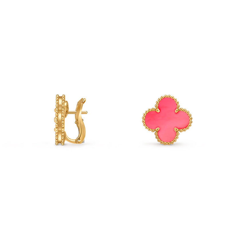 [Lieblingsartikel]15 MM KLEEBLUME OHRSTECKER GOLD KOLLEKTION
