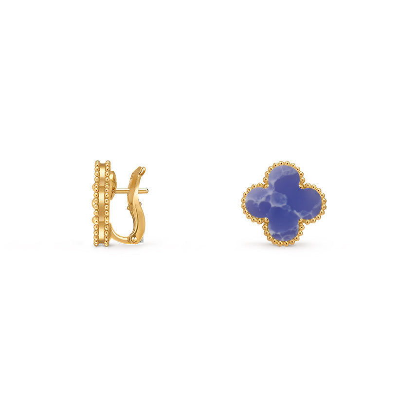 [Lieblingsartikel]15 MM KLEEBLUME OHRSTECKER GOLD KOLLEKTION