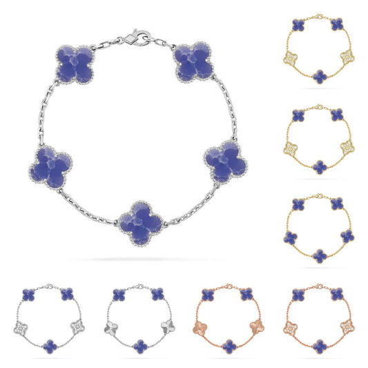 [Favorite]LUCKY CLOVER 5-MOTIF BRACELET - BLUE LARIMAR COLLECTION